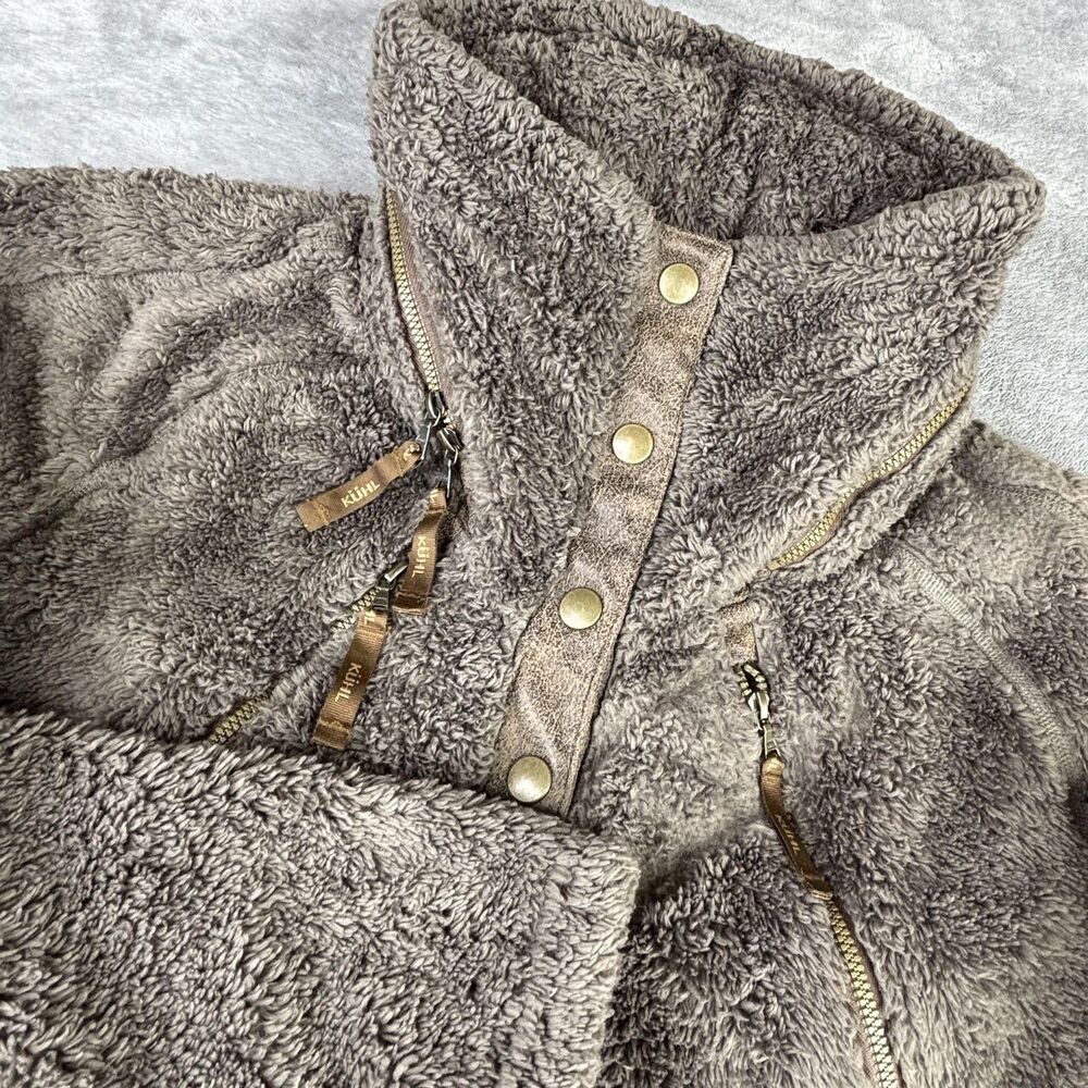 Kuhl Flight Jacket Womens‎ Small Fleece High Pile Snap Zip Pockets Style 2041